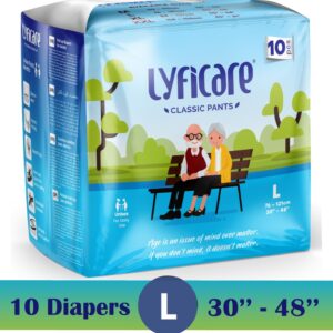 lyficare Classic Pants Adult Diaper Large 10Pcs