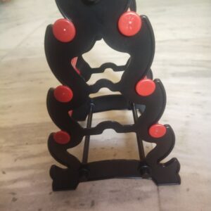 Private Lable Lp Fancy 3 Step Mini Taj Mahal Bangle Stand Red And Black