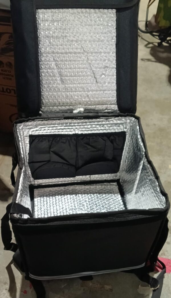 Private Lable Black Fabric Delivery Backpack