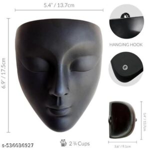 Private Lable Lady Face Wall Hanging Resin Planter