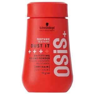 Schwarzkopf Professional OSiS Dust It Mattifying Powder Volumizing Texturizing Hair Powder for Men Women Long Lasting Hold with Natural Matte Finish 10 GR