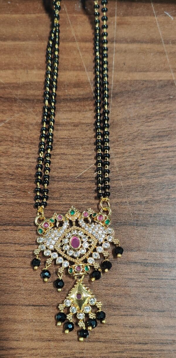 Private Lable black beads premium quality mangalsutra