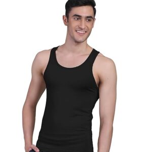 Freecultr Men Org Cotton Comfort vest Black Colour Size S