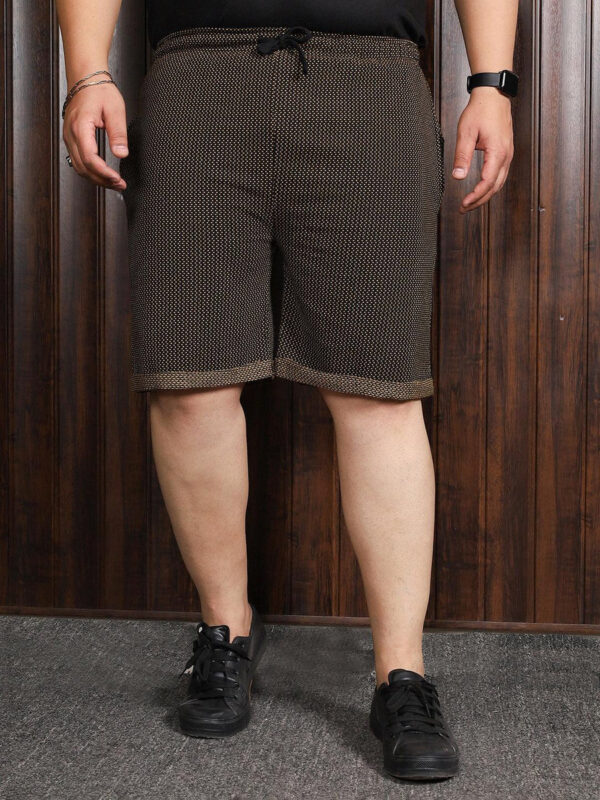 Big Banana Men Plus Size Jaan Yellow Jacquard Shorts Size 3XL