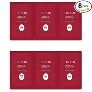 Tirtir Red Cushion Deep Sample Shades 6 Foundation Colors Trial Kit