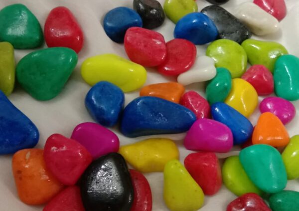Private Label Pebble Stone Round Multi Colour Pebbles 250 Gm
