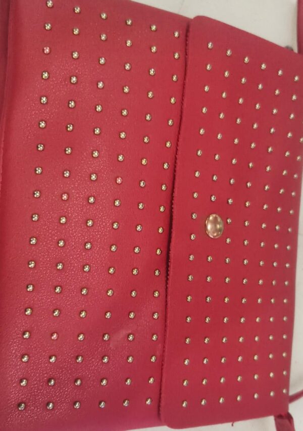 Private Lable bags for women maroon hot colour with stones