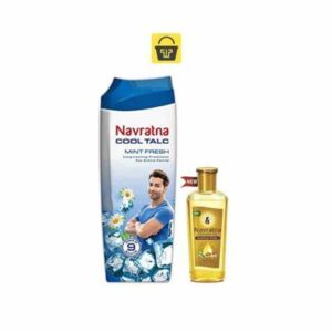 Navratna Cool Talc Mint Fresh 100g Free Navaratna gold ayurvedic 35ml