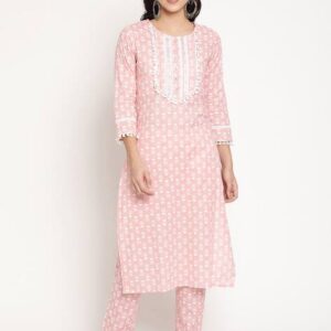 Avaasa Old Rose Pink Kurta Suit Sets for Women by AVAASA SET Size S