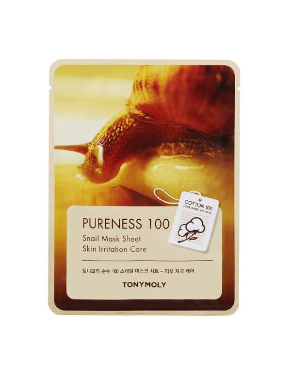 tonymoly Pureness 100 snail mask sheet skin irritation care 21ml