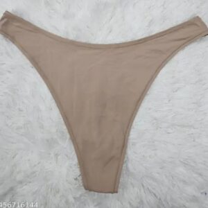 Private Label Comfortable microfiber thong panty for women beige colour XL size