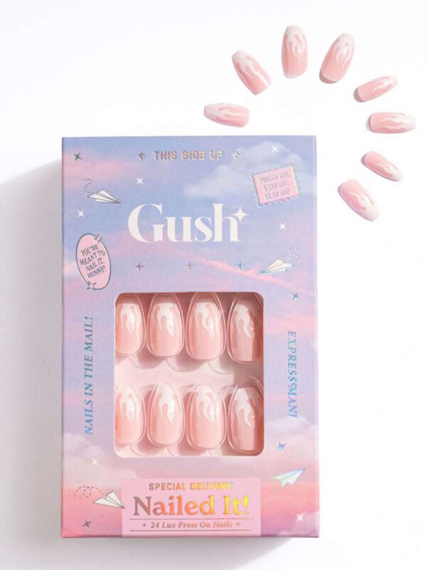 Gush Beauty Press On Nails Reusable Nail Extensions Artificial Fake Nails Set For women