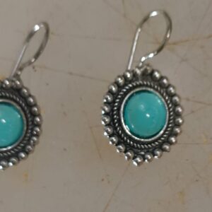 Private Label silver plated turquoise earrings for women