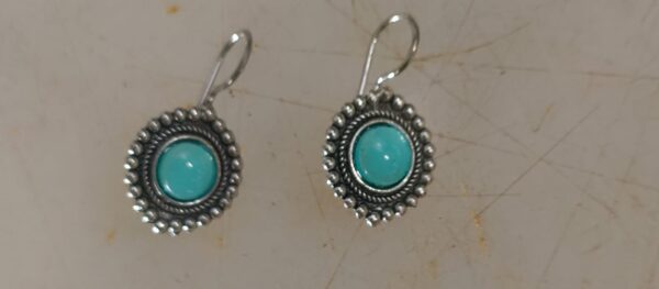 Private Label silver plated turquoise earrings for women