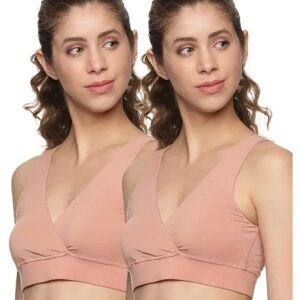 Circus Modal Pack Of 1 Solid Maternity Bra for women Peach colour 2XL size