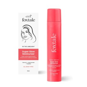 Foxtale Vitamin C Super Glow Moisturizer with Niacinamide Squalene for Instant Brightening Pigmentation Women Men 50ml