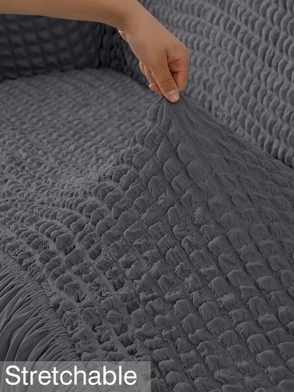 Private Lable Polyester Plain 2 Seater Sofa Cover Grey Colour