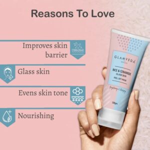 Glamveda Rice and Ceramide Glass Skin Peel Off Mask 100 gm