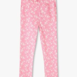 FRENDZ Printed Leggings with Elasticated Waist For Junior Girls White 3 4Y