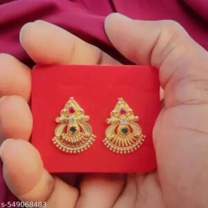 Private Label Premium gold visiri type stud for girl and women golden colour