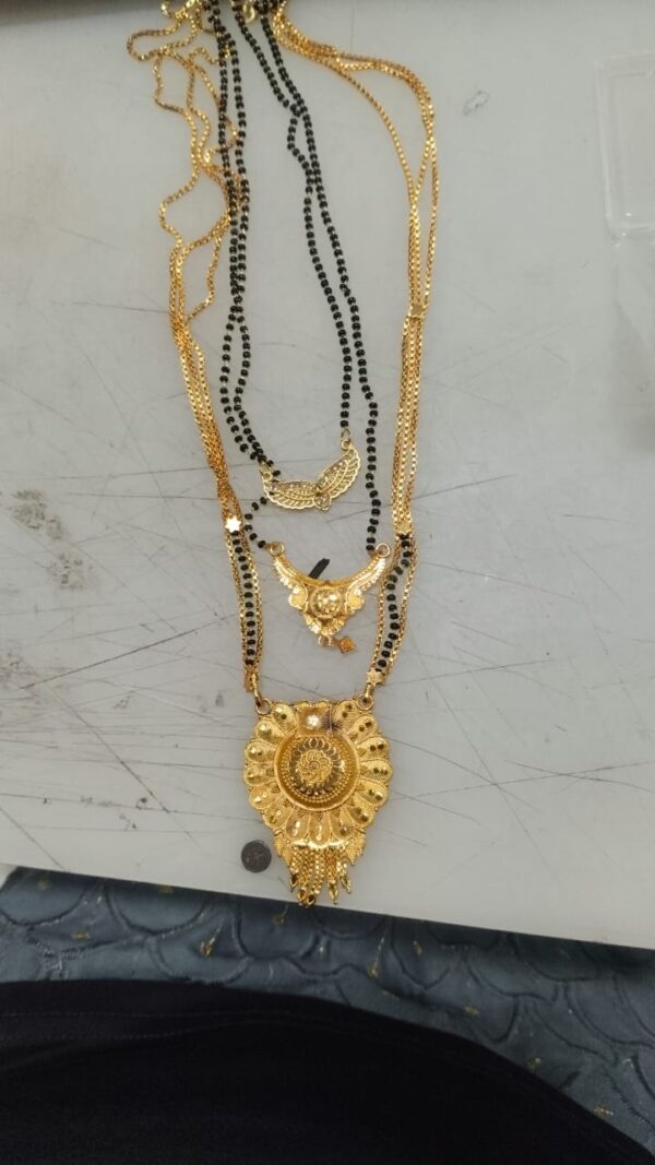 Brass Gold plated Gold Jewel Set Pack of 3