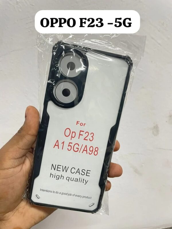 Private Lable Oppo F23 5G Ipaky Back Cover Black with Transparent Colour