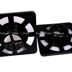 Private Label Black PP 3 Inch Square Plastic Core Plug 2 pcs black