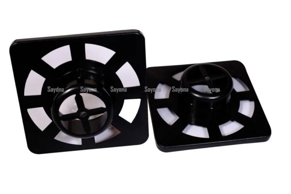 Private Label Black PP 3 Inch Square Plastic Core Plug 2 pcs black