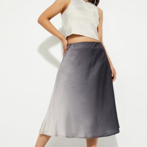 Max ALAYA F x URB N Women Ombre A Line Skirt Brown Colour Size M