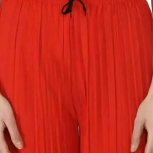 Private Lable Women Relaxed Lycra Blend Trousers orange colour size XL