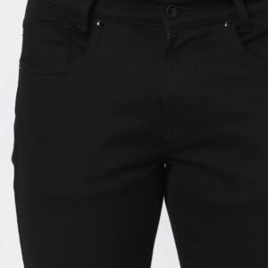 Mufti Jet Black Straight Fit Denim Deluxe Stretch Jeans black colour size 105cm
