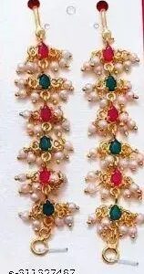 Private Lable Gold Plated Drop Earrings Mati for women