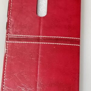 Private Lable Leather Kickstand Wallet Flip Case Cover red Colour