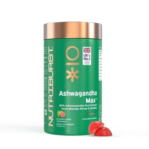 Nutriburst Ashwagandha Max 500mg Gummies for Stress and Anxiety Relief