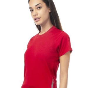 3RD PLANET Women Relaxed Fit Crew Neck T Shirt t Red Color Size S