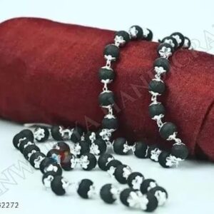 Pure Karungali Kattai Ebony wood Beads with G s Cap mala premium quality