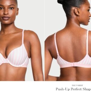 victora s secret PushUp Perfect Shape Cotton Bra size 34 colour pink and white