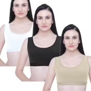 Private Lable STYLISH PREMIUM QUALITY BLOUSE SPORT BRA Pack of 3 Multicolour