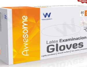 Private label Waldent Latex Premium Examination Gloves Size S And 80 Pieces