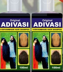 Adivasi Vishvambhari Ayurvedic Herbal Anti Hairfall Hair Shampoo Hair Growth Shampoo Reduces Hairfall Pack of 2 Each Piece 100 ML