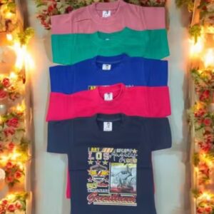 Private Label Casual Tshirts pack of 5 Colour Neavy Blue Red Rellow Purple Green size 2 months