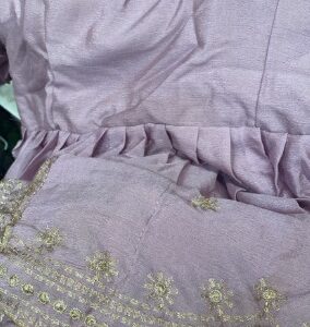 Private Lable flair anarkali with dupatta set and PANT COLOUR PURPLE SIZE M