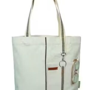 Private Lable RING LOCK TOTE for women colour off white