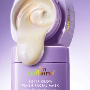 MCaffeine Super Glow Flash Facial 25percent AHA BHA PHA Face Mask 50gm