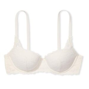 VICTORIAS SECRET PINK Wink Push Up Balconette Bra FOR WOMEN SIZE 34DD COLOUR WHITE