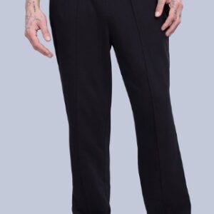 PB J Men Straight Fit Lightweight Cotton Trackpant black colour Size M