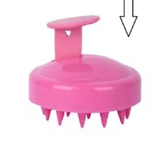 Private Label Scalp Massager Hair Growth Manual Soft Silicone Shampoo Brush colour pink