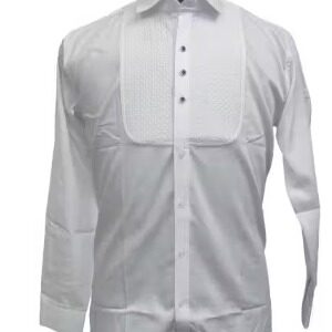 Private Label Mens Tuxedo Cotton White Partyware Shirt Size 44