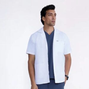 knya Everyday Men s Lab Coat Apron Top Size M Colour white