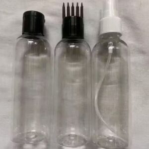 Private Lable 3 pcspoint 100 ml Empty Pet bottlespoint 1 Mist spray bottle 1 hair comb applicator bottle with inner plug and 1 Flip top cap bottle for Shampoo